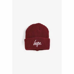 Hype. Burgundy Chunky Knitted Beanie