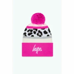 Hype Pink Glitter Knitted Beanie
