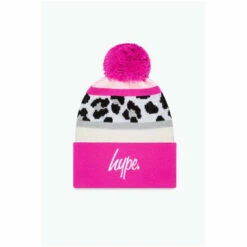 Hype Pink Glitter Knitted Beanie -Hype Shop unnamed file 5437