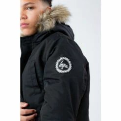Hype Black Parka Coat -Hype Shop unnamed file 5441