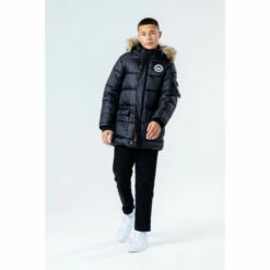 Hype. Black Faux Fur Hooded Kids Explorer Coat 5 Hype. Black Faux Fur Hooded Kids Explorer Coat -Hype Shop unnamed file 5447