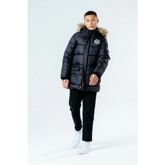 unnamed-file-5447.jpg Hype. Black Faux Fur Hooded Kids Explorer Coat -Hype Shop unnamed file 5447