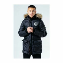 Hype. Black Faux Fur Hooded Kids Explorer Coat 8 Hype. Black Faux Fur Hooded Kids Explorer Coat -Hype Shop unnamed file 5450