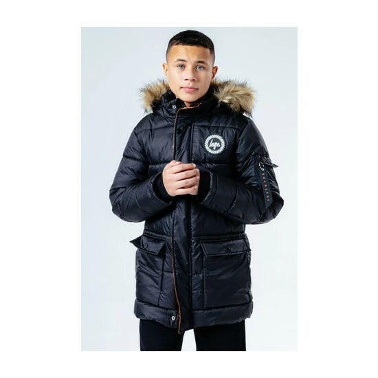 unnamed-file-5450.jpg Hype. Black Faux Fur Hooded Kids Explorer Coat -Hype Shop unnamed file 5450