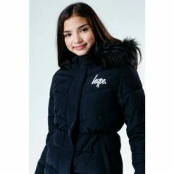 Hype. Longline Parka Coat Black -Hype Shop unnamed file 5455