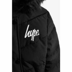Hype. Longline Parka Coat Black -Hype Shop unnamed file 5458