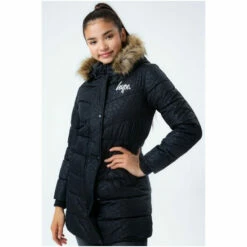 Hype. Longline Parka Coat Black -Hype Shop unnamed file 5461