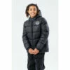 Hype. Black Puffer Coat