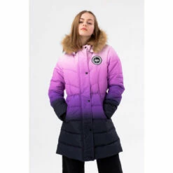 Hype. Girls Purple Fade Longline Parker Coat