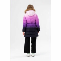 Hype. Girls Purple Fade Longline Parker Coat -Hype Shop unnamed file 5473