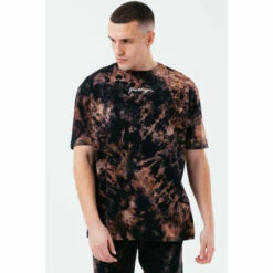 Hype. Mens Black Dark Acid Wash T-Shirt -Hype Shop unnamed file 549