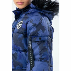 Hype. Blue Camo Explorer Crest Coat -Hype Shop unnamed file 5496