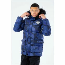 Hype. Blue Camo Explorer Crest Coat -Hype Shop unnamed file 5497
