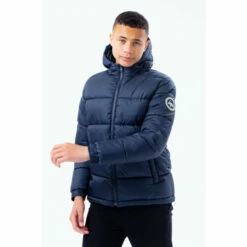 Hype. Navy Puffer Coat -Hype Shop unnamed file 5500