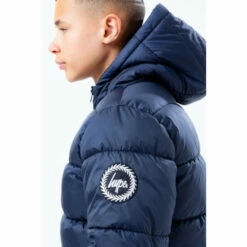 Hype. Navy Puffer Coat -Hype Shop unnamed file 5502