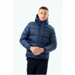 Hype. Navy Puffer Coat -Hype Shop unnamed file 5503