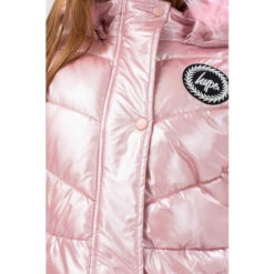 Hype. Girls Pink Longline Parker Coat -Hype Shop unnamed file 5508