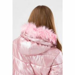 Hype. Girls Pink Longline Parker Coat -Hype Shop unnamed file 5510