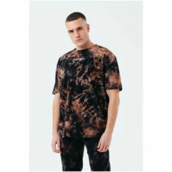 Hype. Mens Black Dark Acid Wash T-Shirt -Hype Shop unnamed file 552