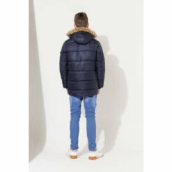 Hype. Navy Blue Explorer Crest Coat -Hype Shop unnamed file 5526