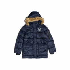 Hype. Navy Blue Explorer Crest Coat -Hype Shop unnamed file 5527