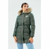 Hype. Green Longline Contrast Faux-Fur Puffer Hood Coat -Hype Shop unnamed file 5531