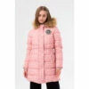 Hype. Girls Pink Leopard Longline Parker Coat -Hype Shop unnamed file 5554