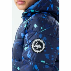 Hype. Blue Splat Puffer Coat -Hype Shop unnamed file 5562