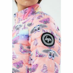 Hype Pink Butterfly Field Puffer Jacket -Hype Shop unnamed file 5567