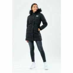 Hype Black Fitted Parka Jacket -Hype Shop unnamed file 5576