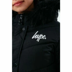 Hype Black Fitted Parka Jacket -Hype Shop unnamed file 5577