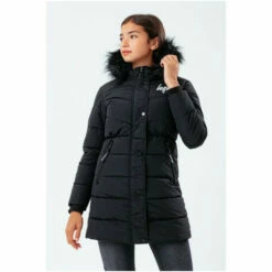 Hype Black Fitted Parka Jacket -Hype Shop unnamed file 5579