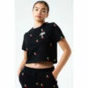 Hype. Kids Cherry Crop Black T-Shirt -Hype Shop unnamed file 560