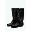 Hype. Womens Black Splat Wellies -Hype Shop unnamed file 5733