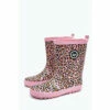 Hype. Kids Disco Leopard Crest Wellies -Hype Shop unnamed file 5779