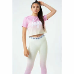 Hype. Kids Sherbert Fade Crop Yellow T-Shirt -Hype Shop unnamed file 579