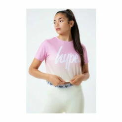Hype. Kids Sherbert Fade Crop Yellow T-Shirt -Hype Shop unnamed file 581