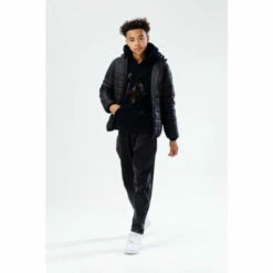 Hype. Kids Black Baffled Casual Jacket -Hype Shop unnamed file 5811