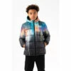 Hype Black Drip Fade Puffer Jacket