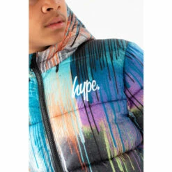 Hype Black Drip Fade Puffer Jacket -Hype Shop unnamed file 5834