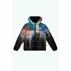 Hype Black Drip Fade Puffer Jacket -Hype Shop unnamed file 5837