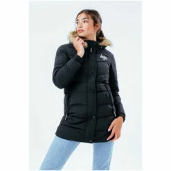 Hype. Black Girls Fitted Parka Jacket -Hype Shop unnamed file 5850