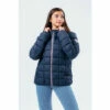Hype. Girls Navy Blue Baffled Casual Jacket -Hype Shop unnamed file 5858