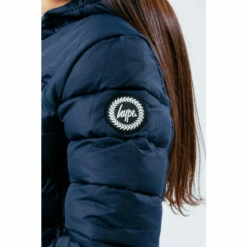 Hype. Girls Navy Blue Baffled Casual Jacket -Hype Shop unnamed file 5862
