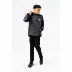Hype. Kids Black Runner Jacket -Hype Shop unnamed file 5867