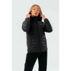 Hype. Womens Black Lightweight Puffer Jacket