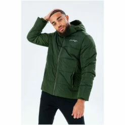 Hype. Mens Green Luxe Padded Jacket -Hype Shop unnamed file 5902