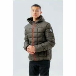 Hype. Kids Khaki Green Baffled Casual Jacket -Hype Shop unnamed file 5904