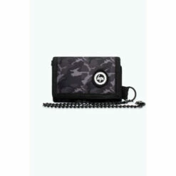 Hype. Black Mono Camo Chain Wallet