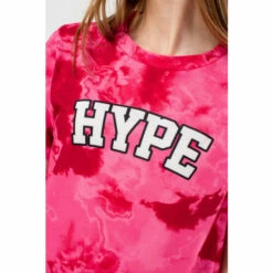 Hype. Girls Pink Blush Tie Dye College T-Shirt -Hype Shop unnamed file 606